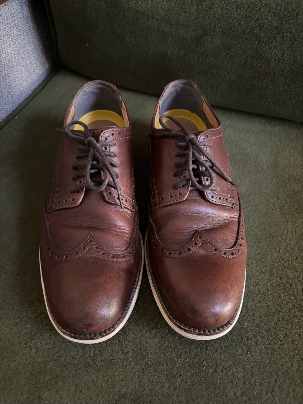 Men's Cole Haan Brown Leather Wingtip Dress Shoes